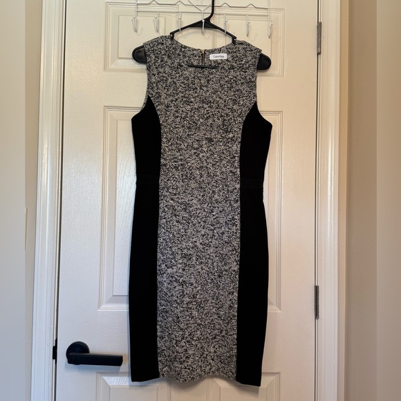 Calvin Klein Black and Gray Midi Dress - Picture 4 of 7